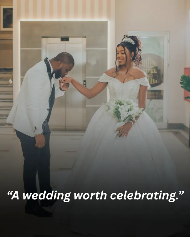 “A wedding worth celebrating.”