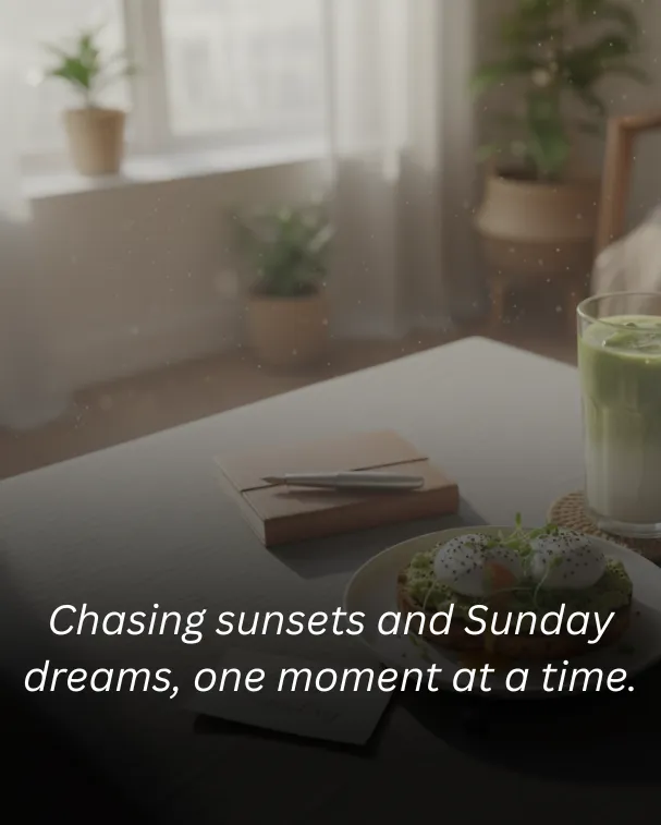 Chasing sunsets and Sunday dreams, one moment at a time.