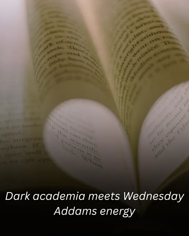 Dark academia meets Wednesday Addams energy