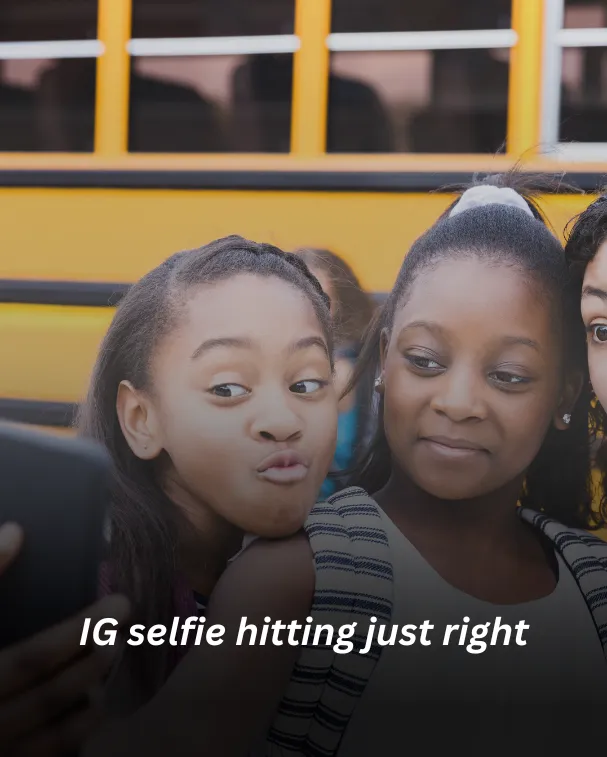 IG selfie hitting just right