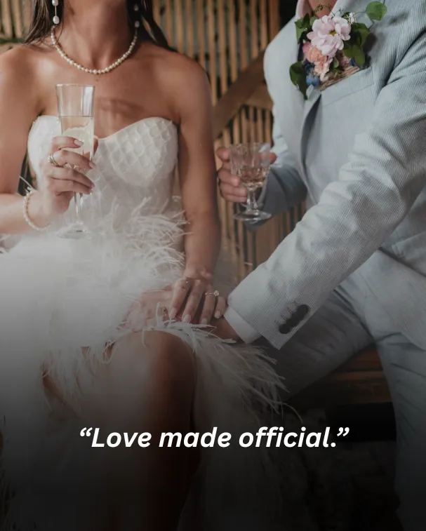 “Love made official.”