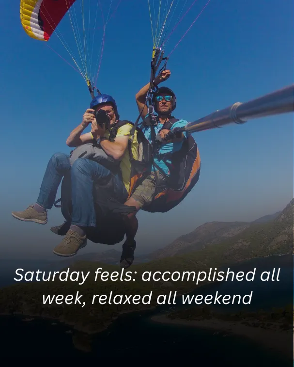 Saturday feels: accomplished all week, relaxed all weekend