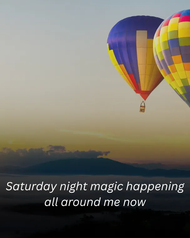 Saturday night magic happening all around me now