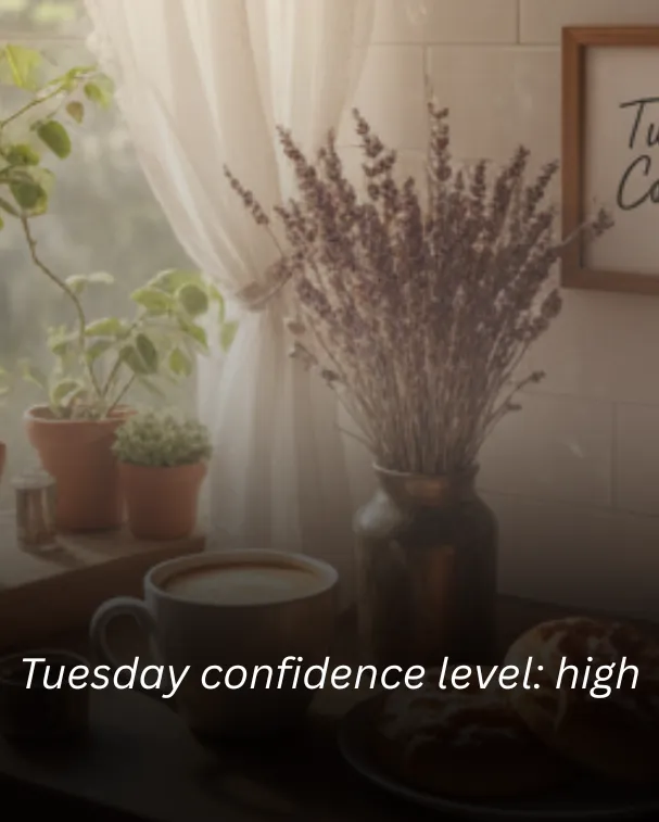 Tuesday confidence level: high