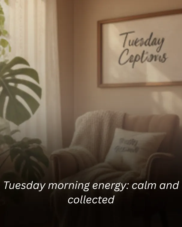 Tuesday morning energy: calm and collected