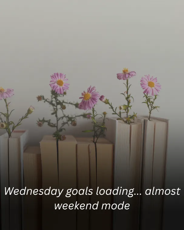 Wednesday goals loading... almost weekend mode
