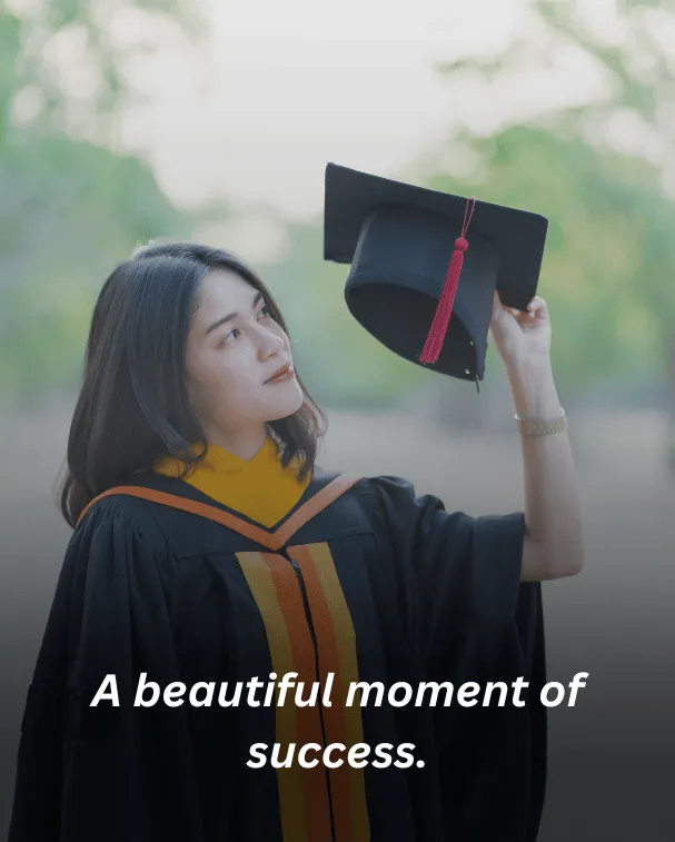 A beautiful moment of success.