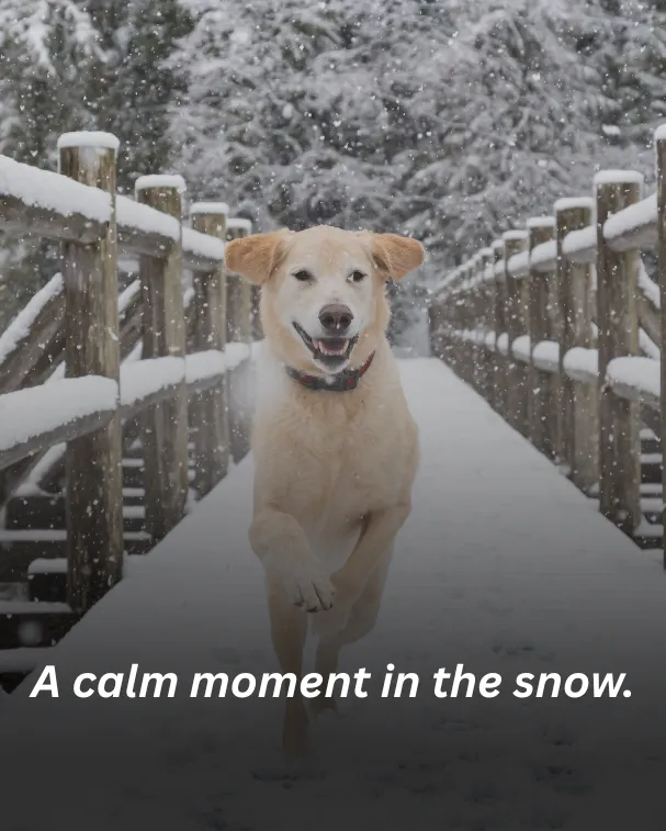 A calm moment in the snow.