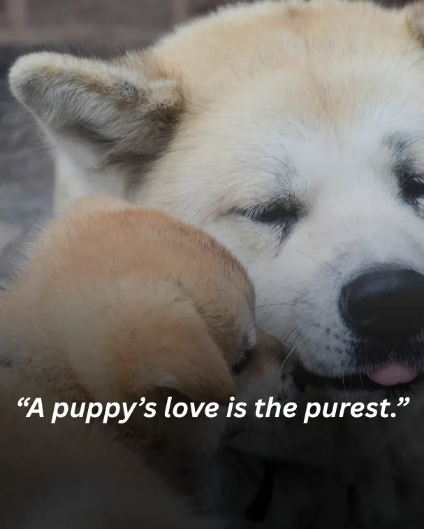 A puppy’s love is the purest.