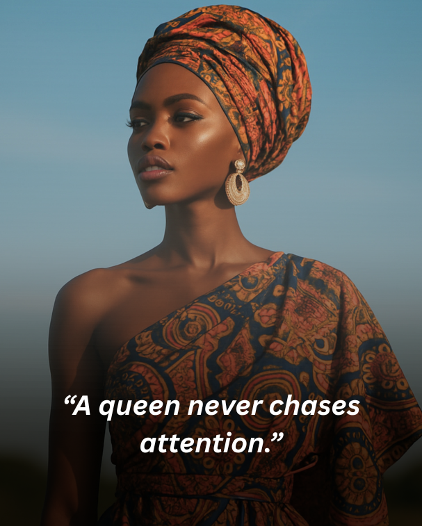 A queen never chases attention.