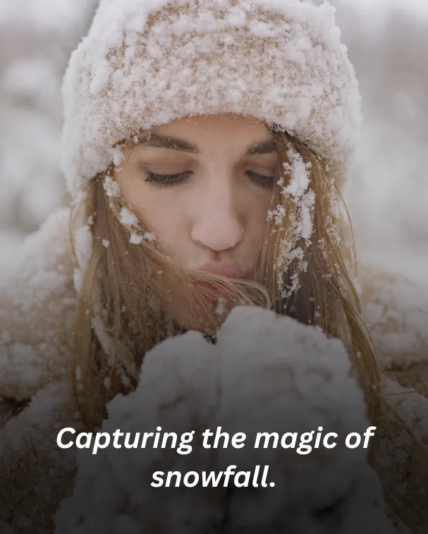 Capturing the magic of snowfall.