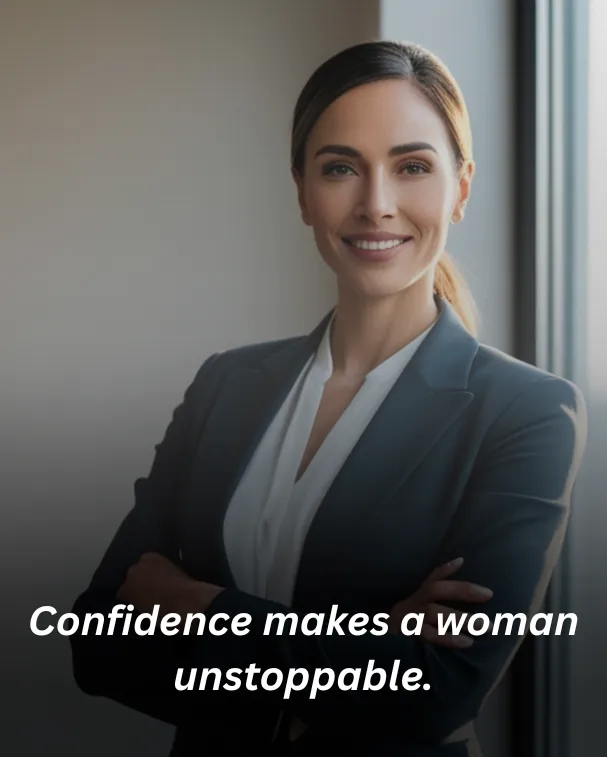 Confidence makes a woman unstoppable.