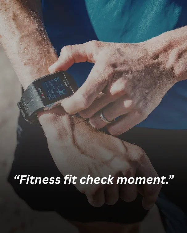 Fitness fit check moment.