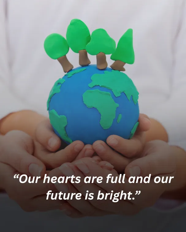 Our hearts are full and our future is bright.