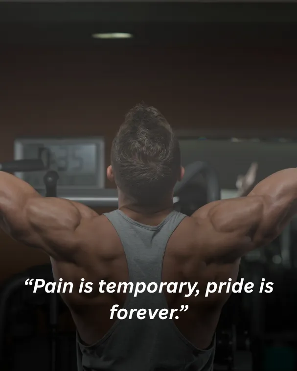 Pain is temporary, pride is forever.