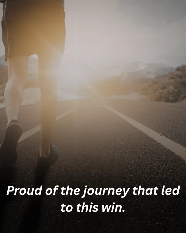 Proud of the journey that led to this win.