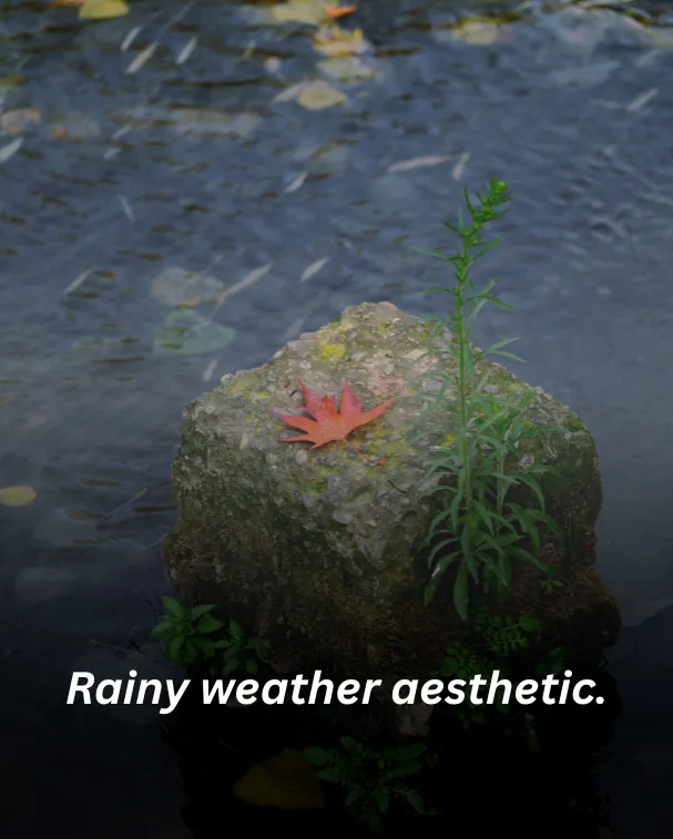 Rainy weather aesthetic.