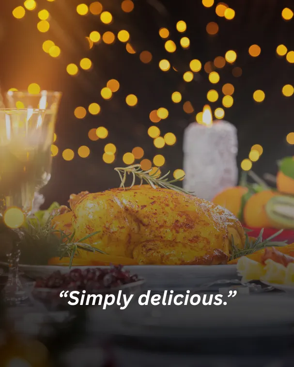 “Simply delicious.”