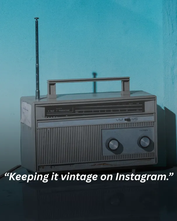 Keeping it vintage on Instagram.