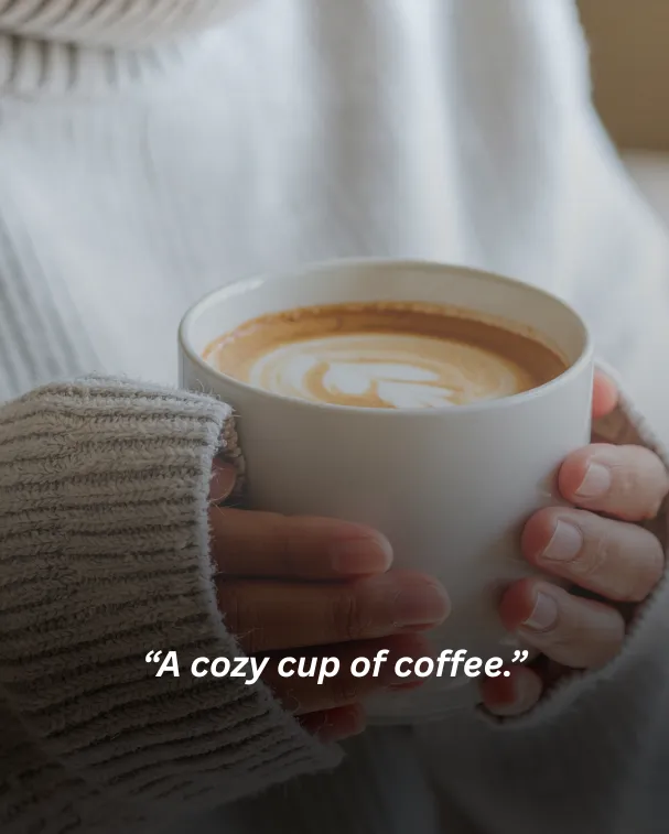 A cozy cup of coffee.