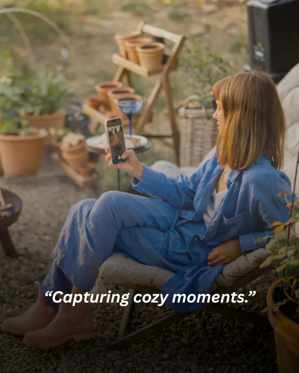 Capturing cozy moments.
