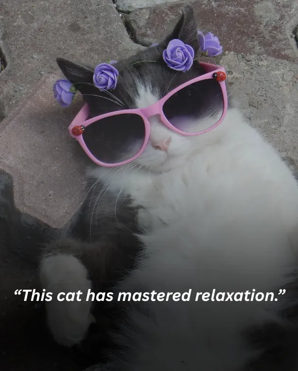 This cat has mastered relaxation.