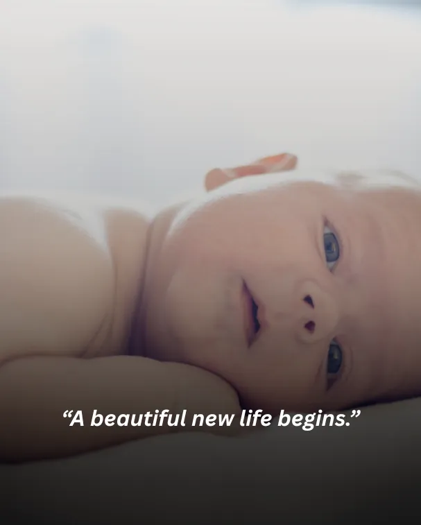 A beautiful new life begins.