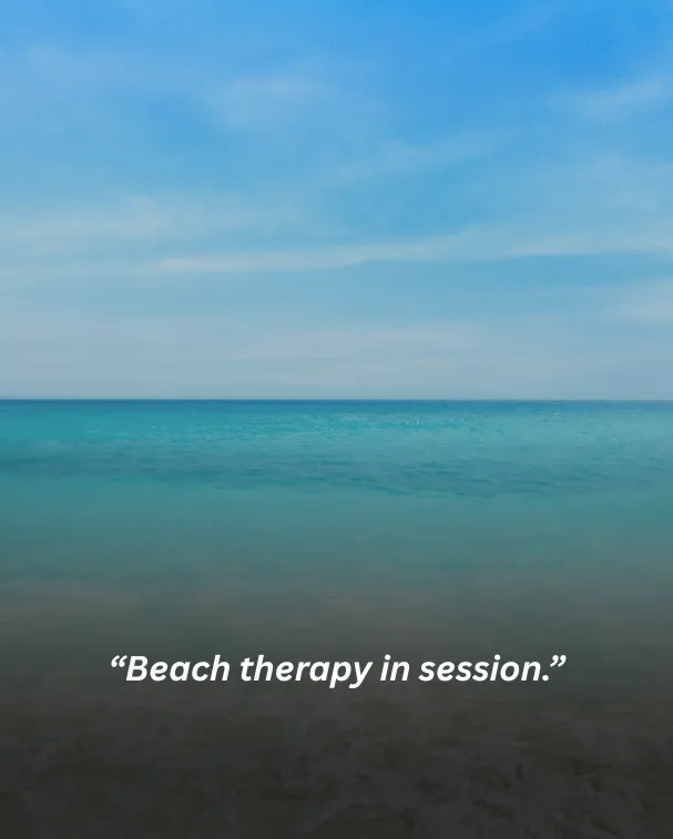 Beach therapy in session.