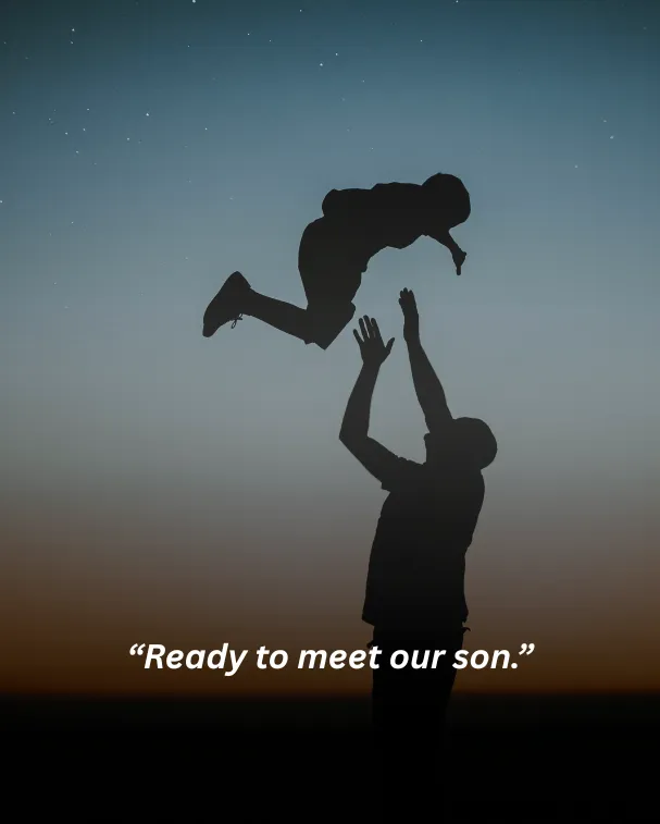 Ready to meet our son.