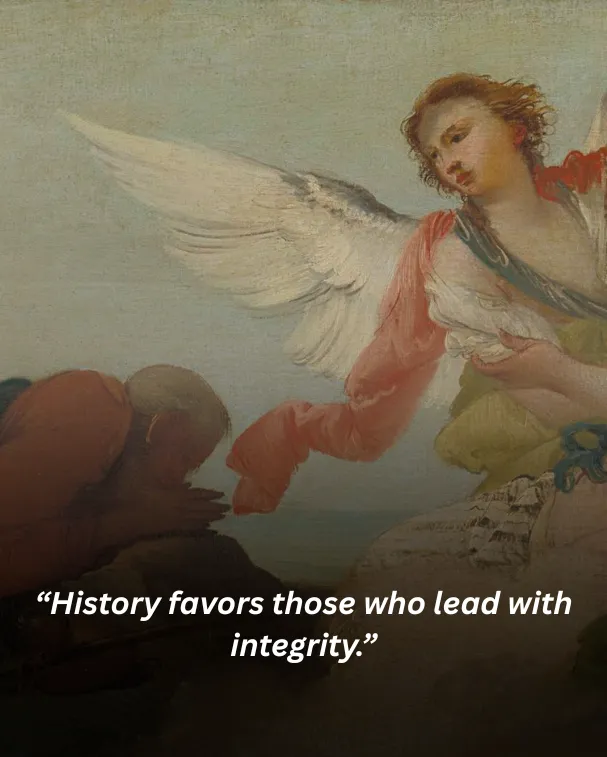 History favors those who lead with integrity.