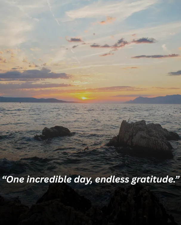 One incredible day, endless gratitude.