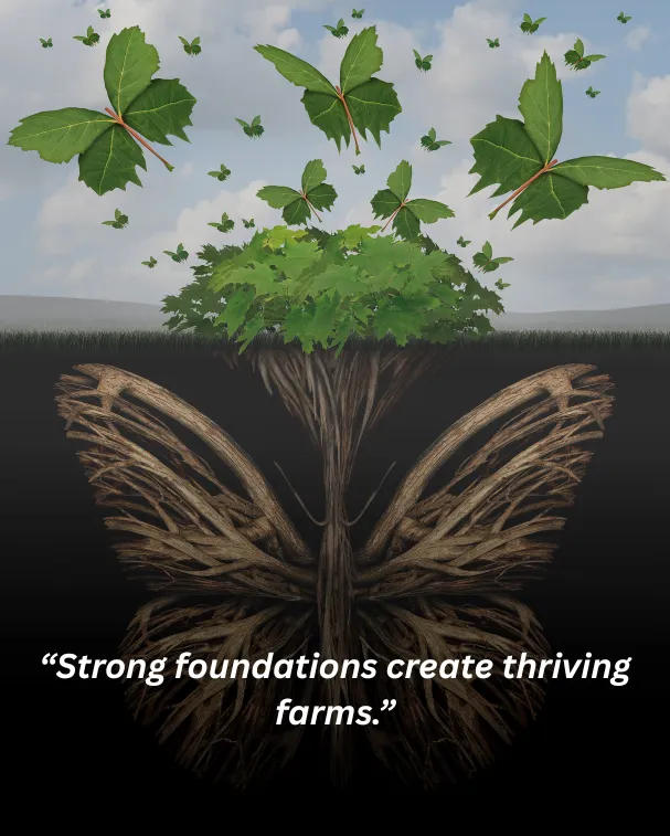 Strong foundations create thriving farms.