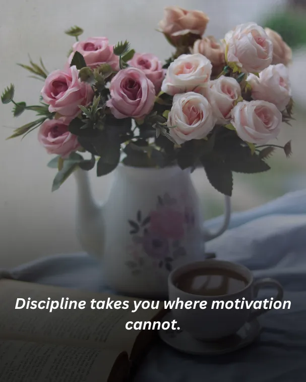 Discipline takes you where motivation cannot.
