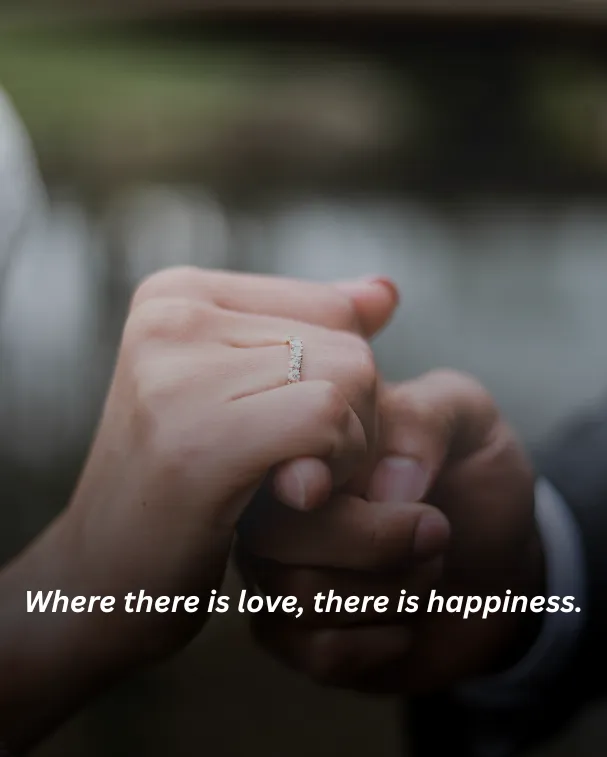 Where there is love, there is happiness.